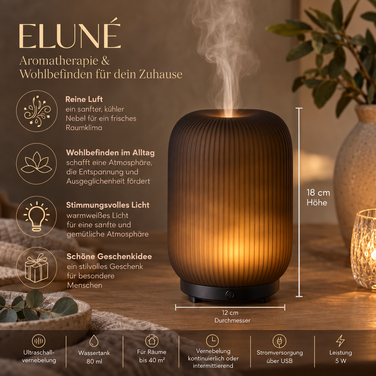 Ultraschall-Diffuser ELUNÉ