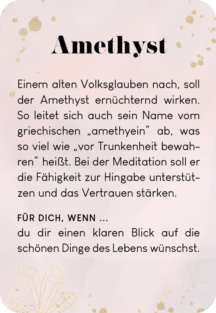 Omm for you · Kartenset "50 Kristalle & Steine"