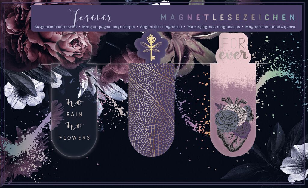 3er-Set Magnetlesezeichen Forever