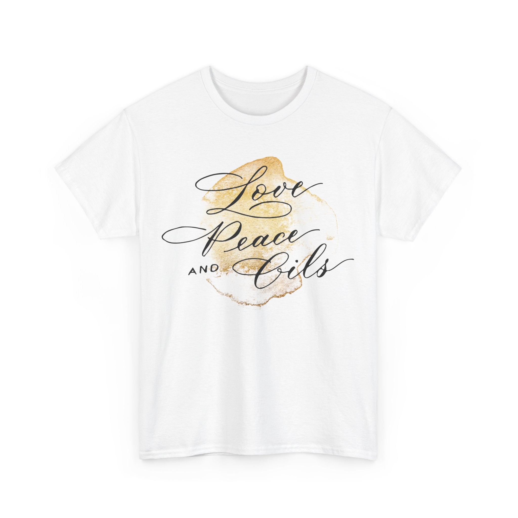 Unisex T-Shirt "Love, Peace & Oils"