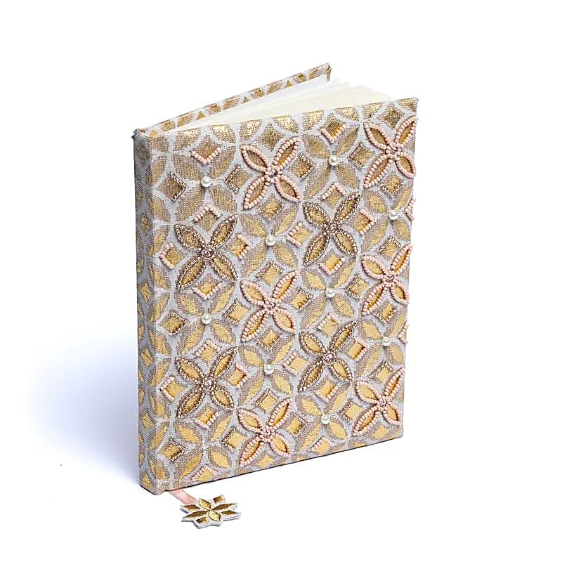 Samt-Notizbuch "Blume des Lebens"