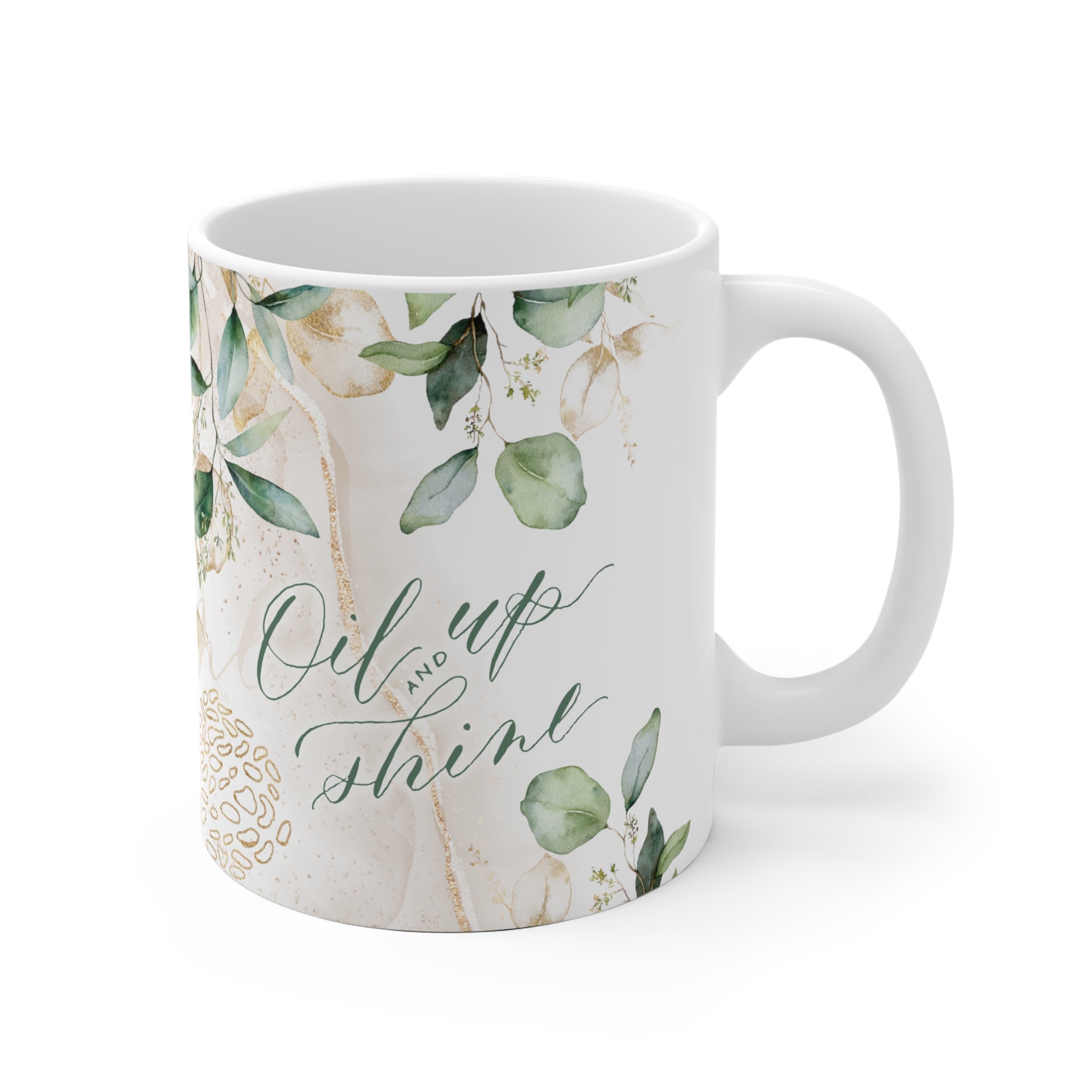 Keramiktasse "Oil up and shine"