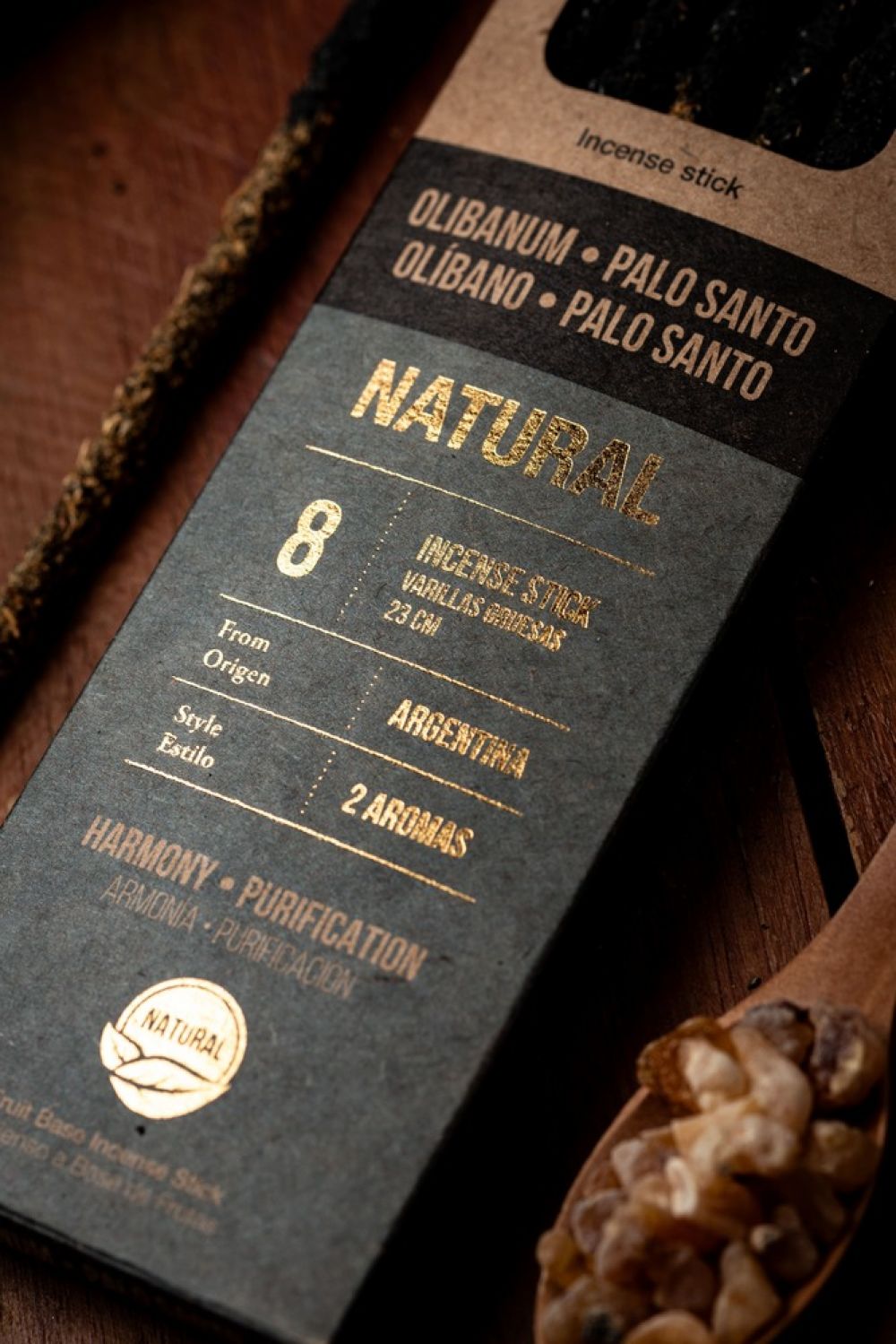 Natürliches Räucherwerk im Doppelaroma · Weihrauch und Palo Santo