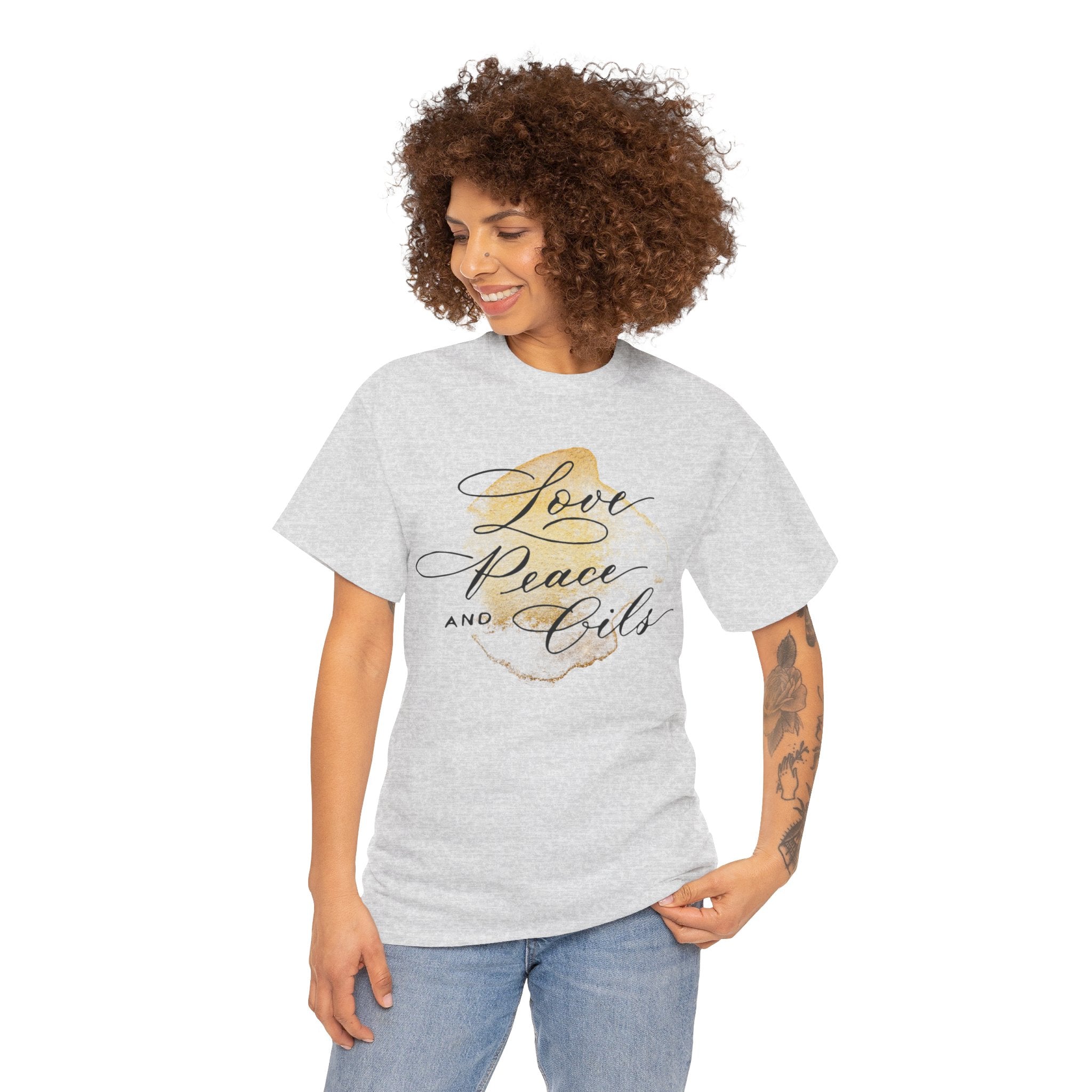Unisex T-Shirt "Love, Peace & Oils"