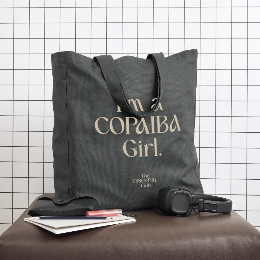 Recycelter Stoffbeutel "I'm a Copaiba Girl" - Anthrazit