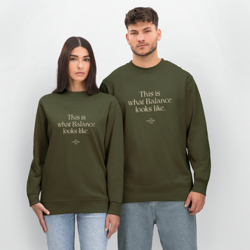 Unisex Bio-Sweatshirt "This is what Balance looks like." - Khaki