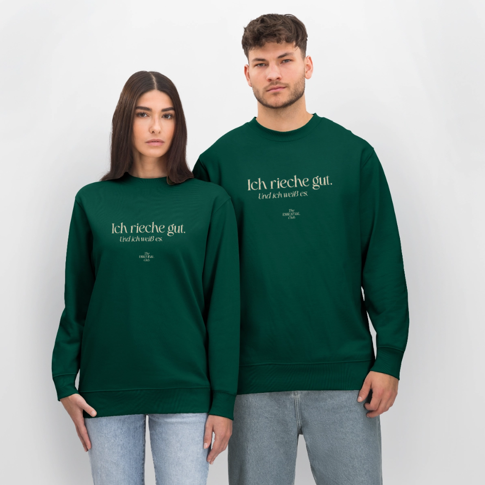 Unisex Bio-Sweatshirt "Ich rieche gut." - Forest