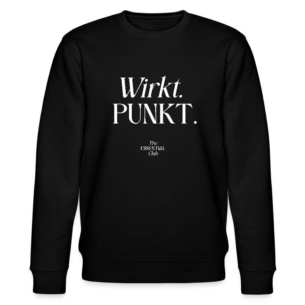 Unisex Bio-Sweatshirt "Wirkt. PUNKT." - Schwarz