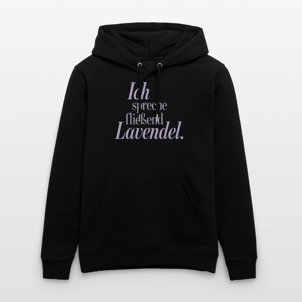 Hoodie "Ich spreche fließend Lavendel." schwarz - Schwarz