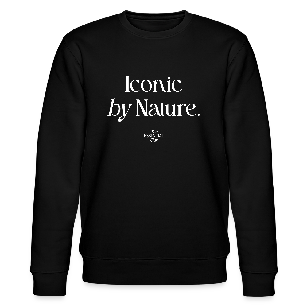 Unisex Bio-Sweatshirt "Iconic by Nature" - Schwarz