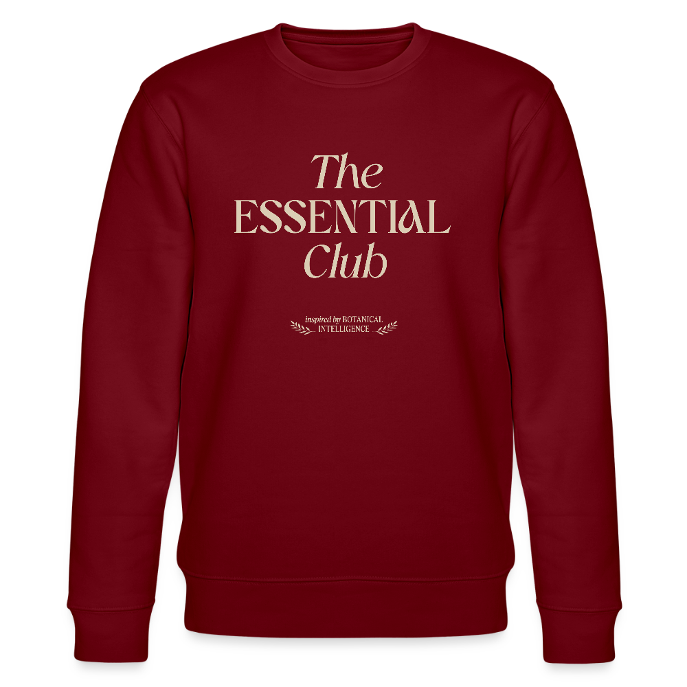 Unisex Bio-Sweatshirt "The Essential Club" - Burgunderrot