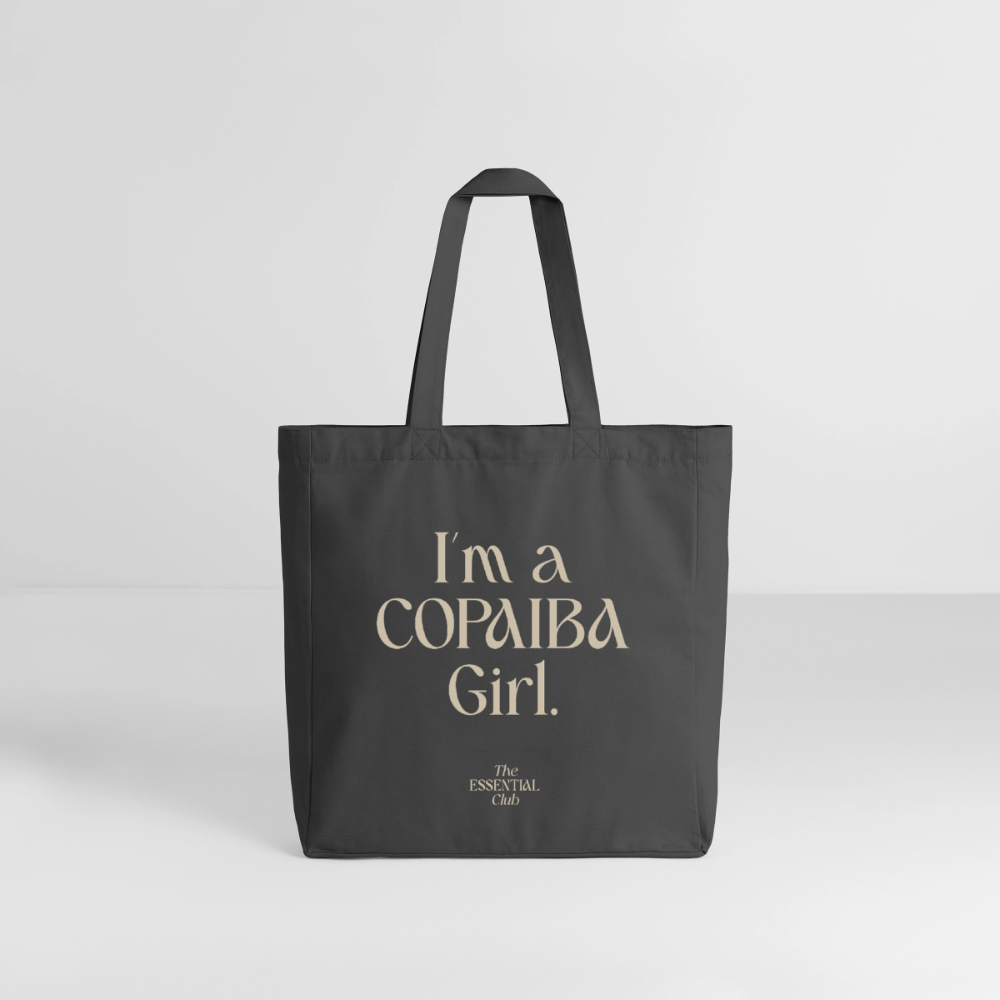 Recycelter Stoffbeutel "I'm a Copaiba Girl" - Anthrazit