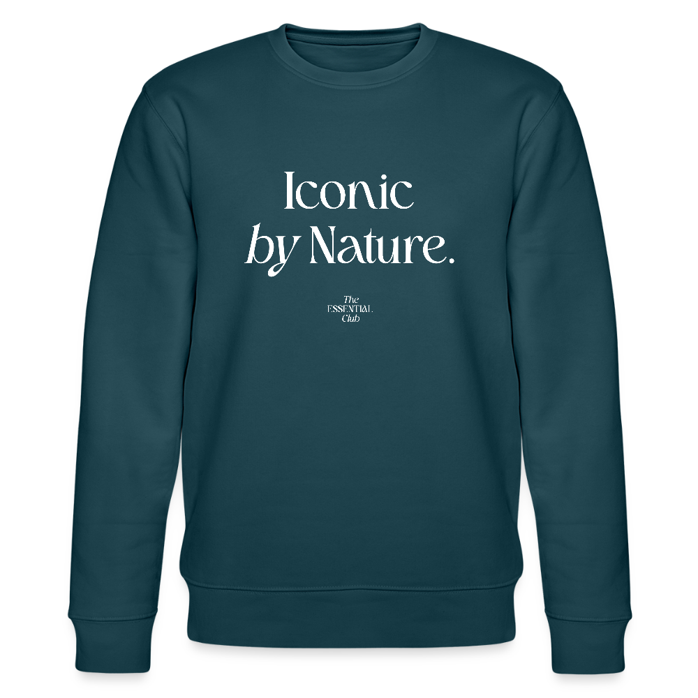 Unisex Bio-Sweatshirt "Iconic by Nature" - Dunkles Petrol