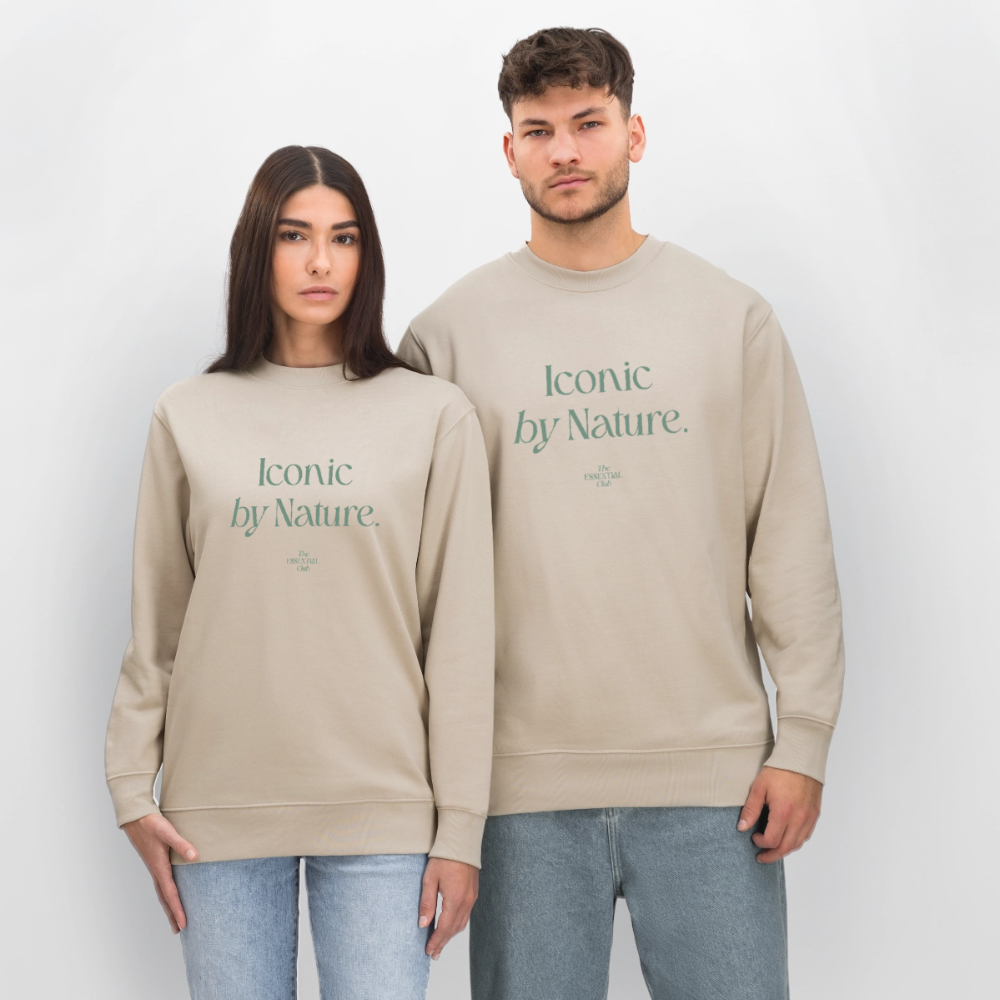 Unisex Bio-Sweatshirt "Iconic by Nature" - Beige