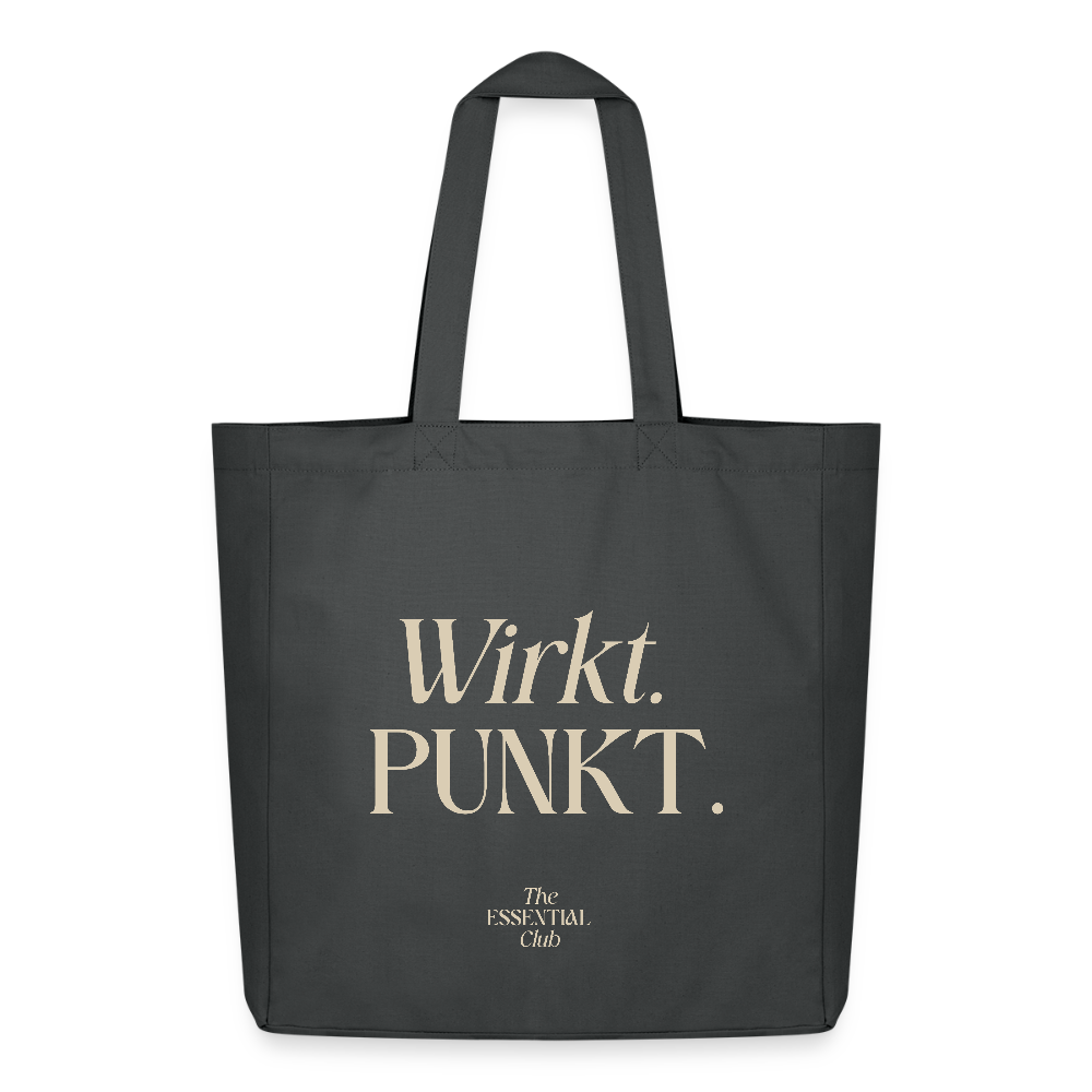 Recycelter Stoffbeutel "Wirkt. Punkt" - Anthrazit