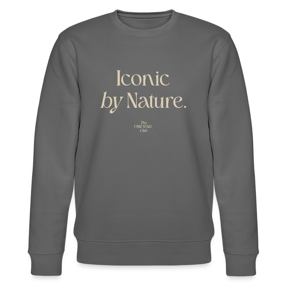 Unisex Bio-Sweatshirt "Iconic by Nature" - Anthrazit