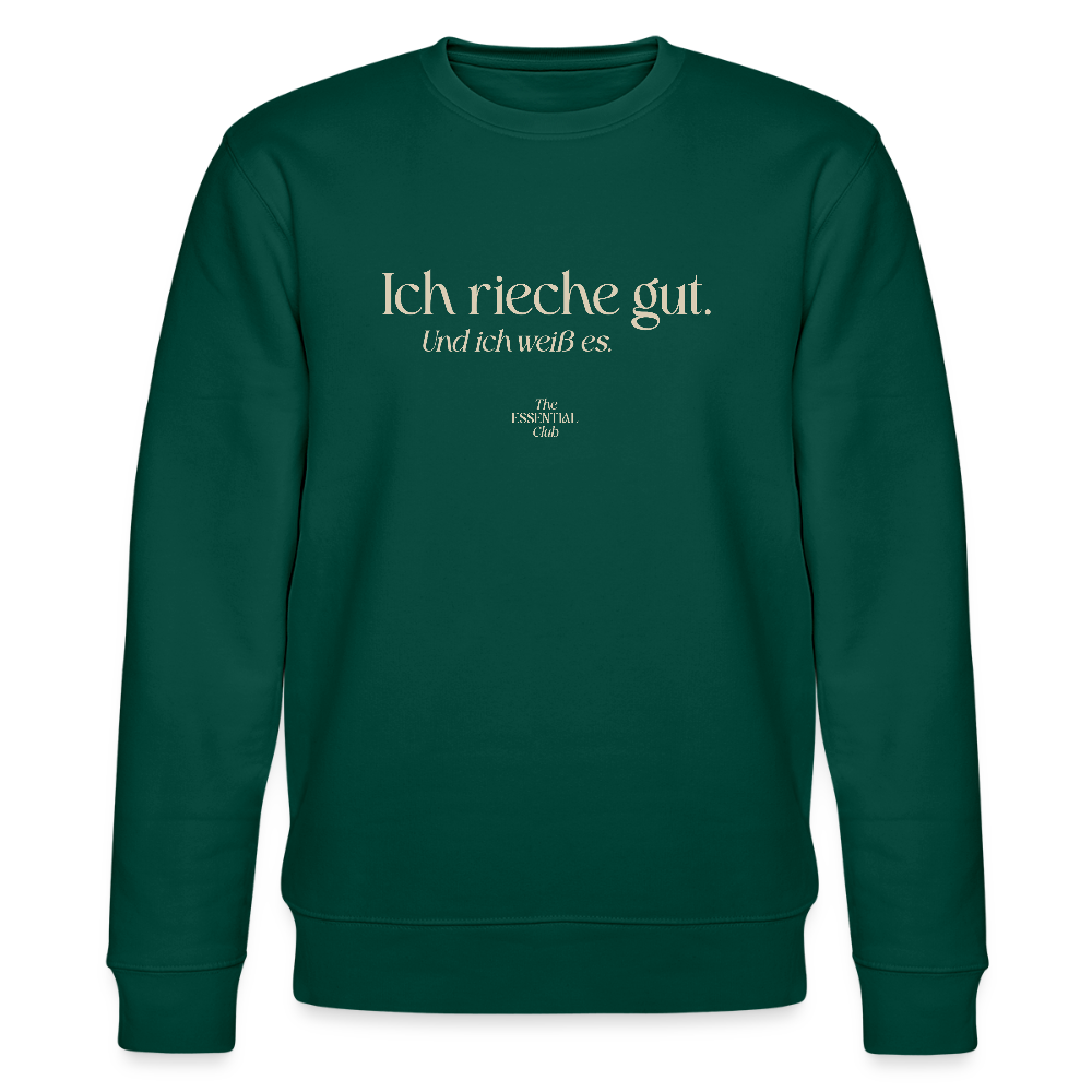 Unisex Bio-Sweatshirt "Ich rieche gut." - Forest