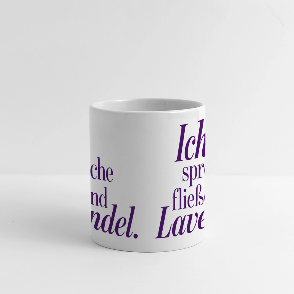 Kaffeebecher "Ich spreche fließend Lavendel." weiß - Weiß