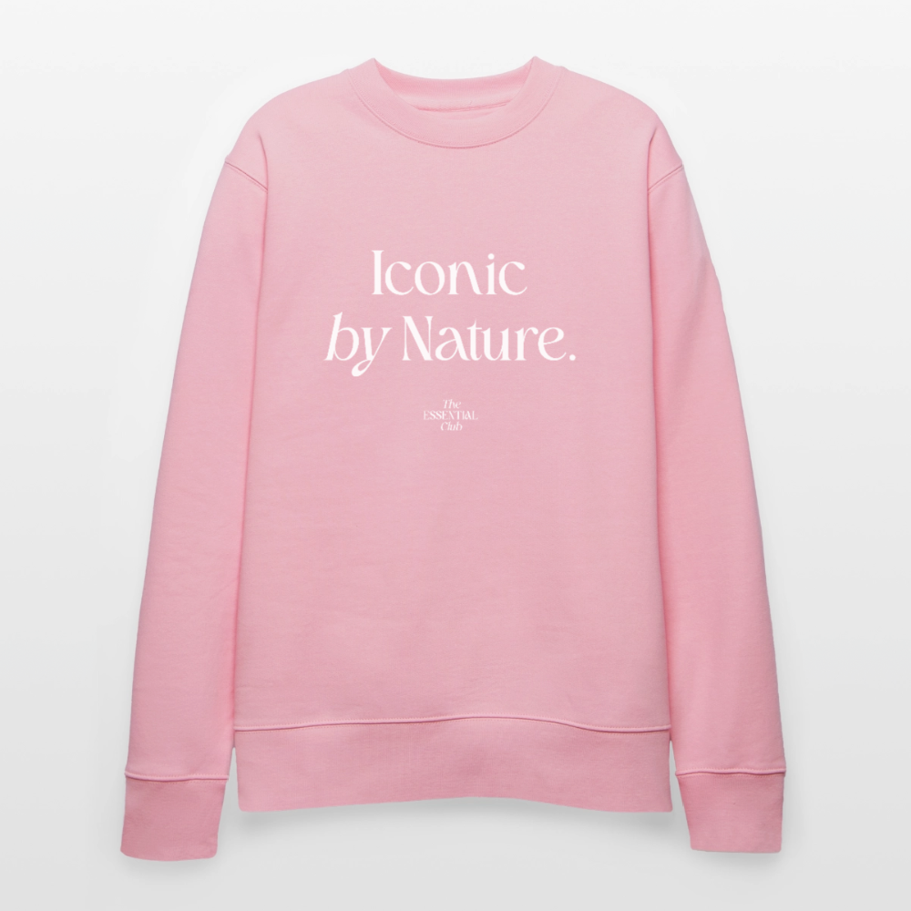 Unisex Bio-Sweatshirt "Iconic by Nature" - Hellrosa