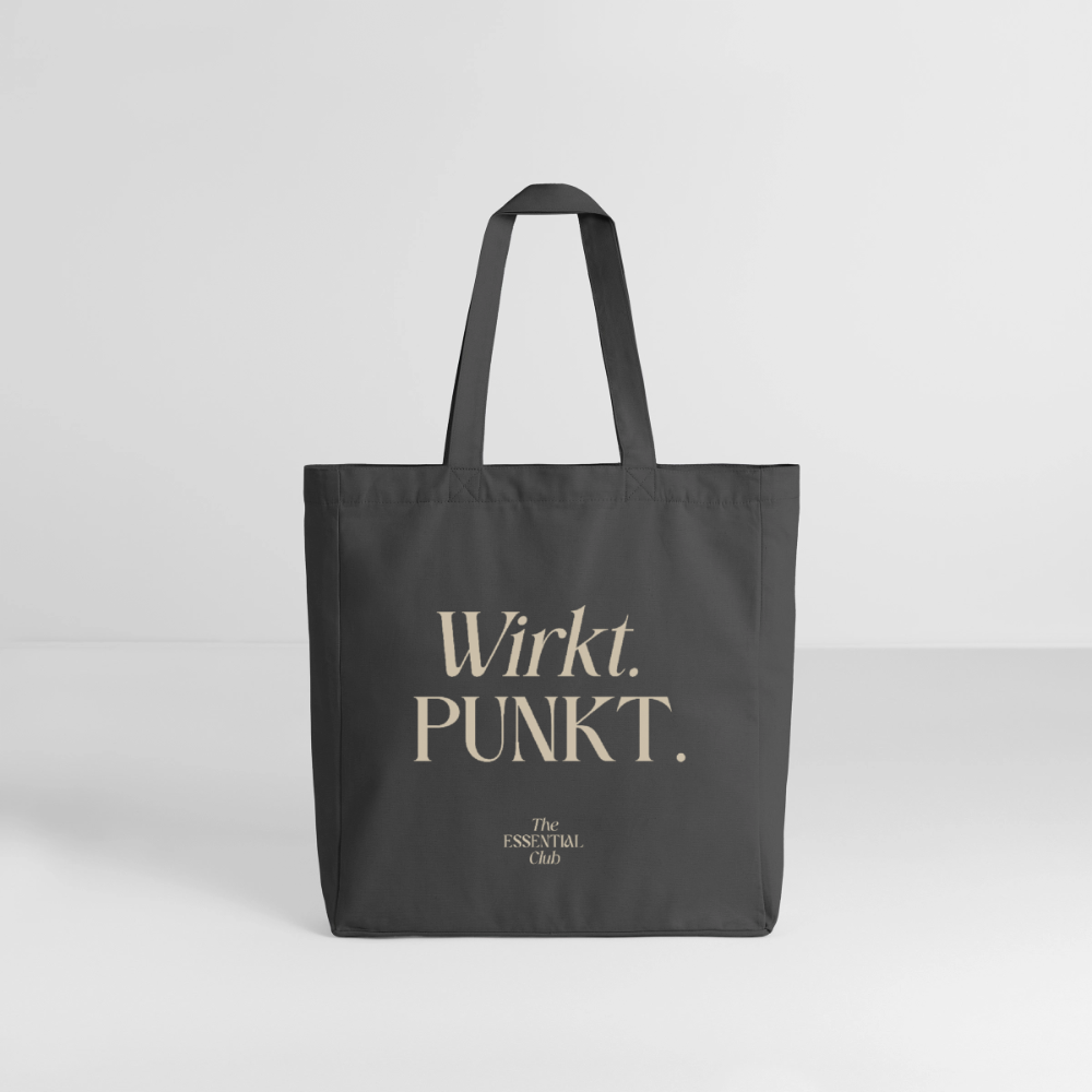 Recycelter Stoffbeutel "Wirkt. Punkt" - Anthrazit