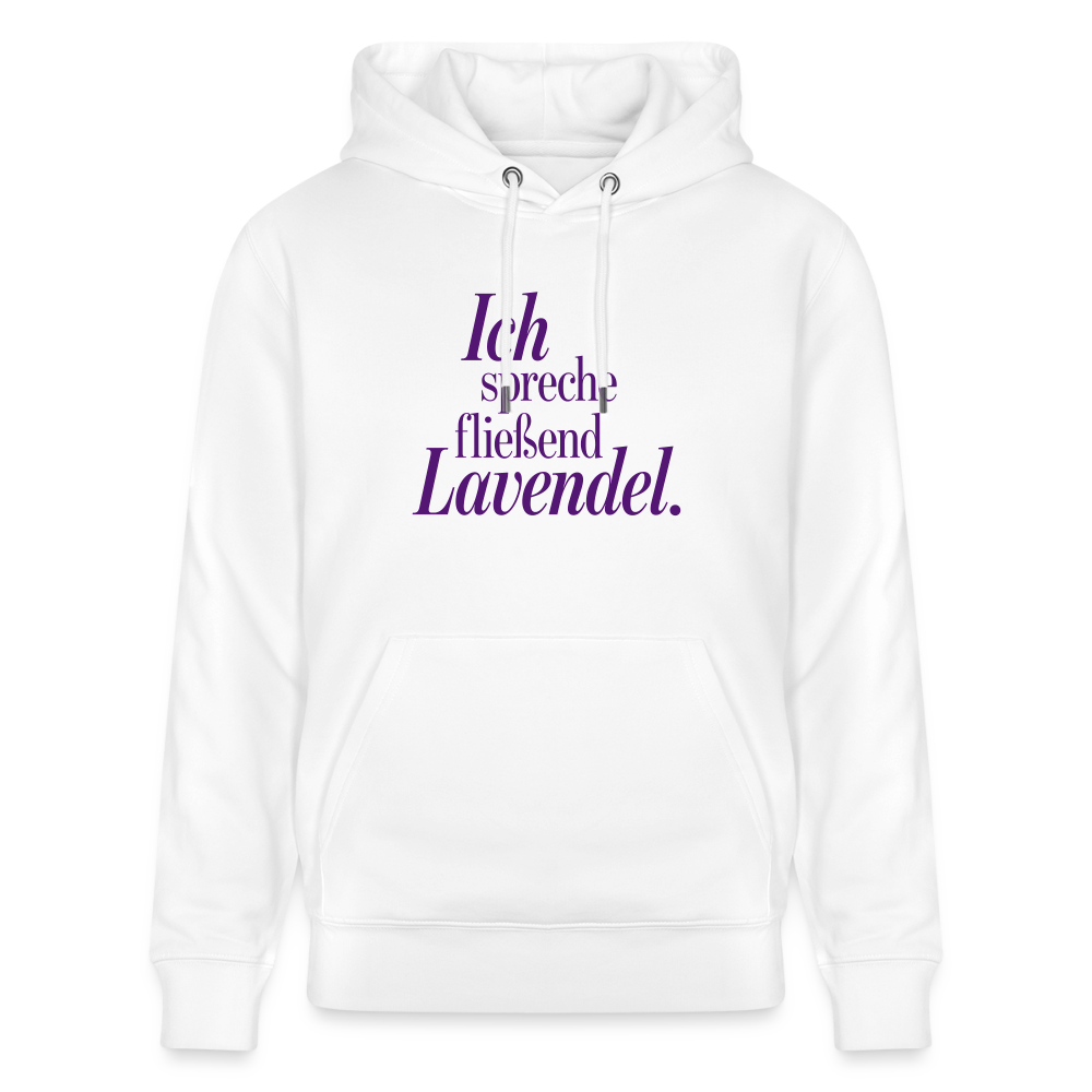 Hoodie "Ich spreche fließend Lavendel." weiß - Weiß