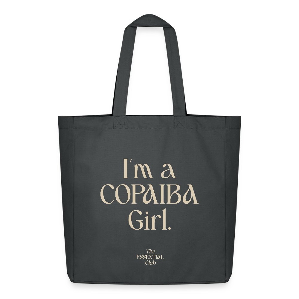Recycelter Stoffbeutel "I'm a Copaiba Girl" - Anthrazit