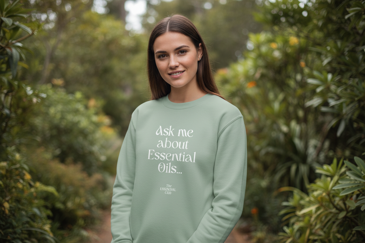 Unisex Bio-Sweatshirt "Ask me about Essential Oils..."
