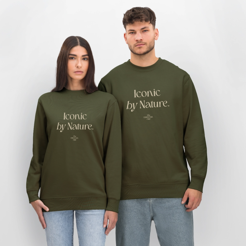 Unisex Bio-Sweatshirt "Iconic by Nature" - Khaki