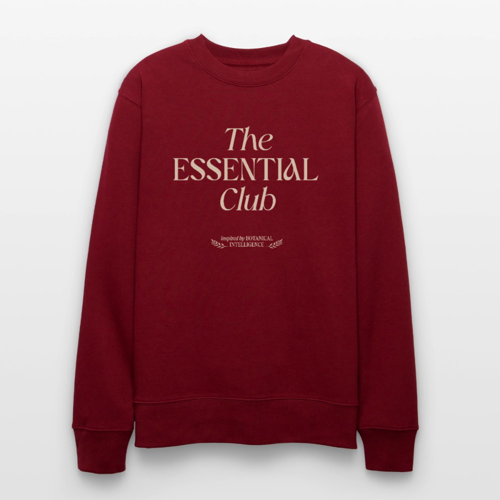 Unisex Bio-Sweatshirt "The Essential Club" - Burgunderrot