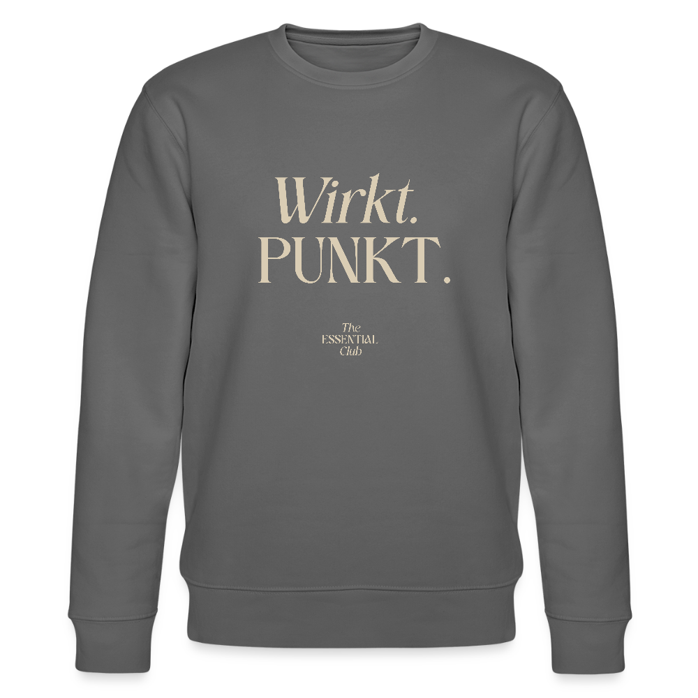Unisex Bio-Sweatshirt "Wirkt. PUNKT." - Anthrazit