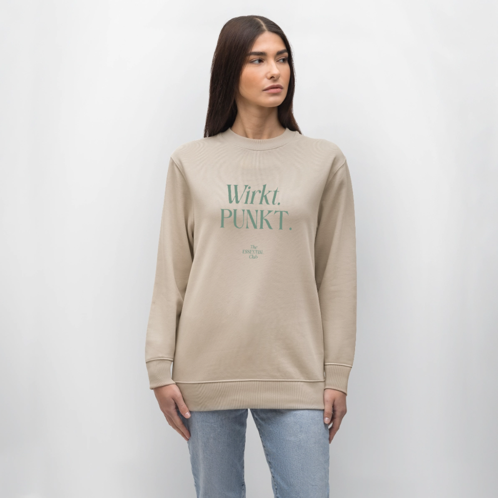 Unisex Bio-Sweatshirt "Wirkt. PUNKT." - Beige