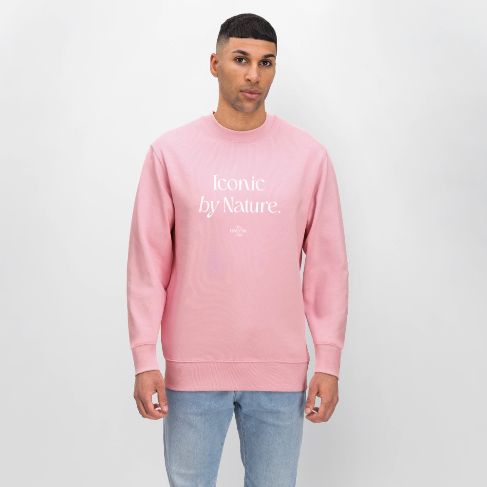 Unisex Bio-Sweatshirt "Iconic by Nature" - Hellrosa