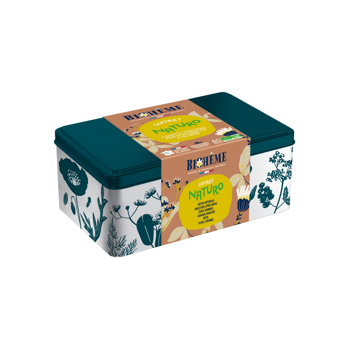 Biohême Naturo · 60 Bio-Kräutertees in der Geschenkbox