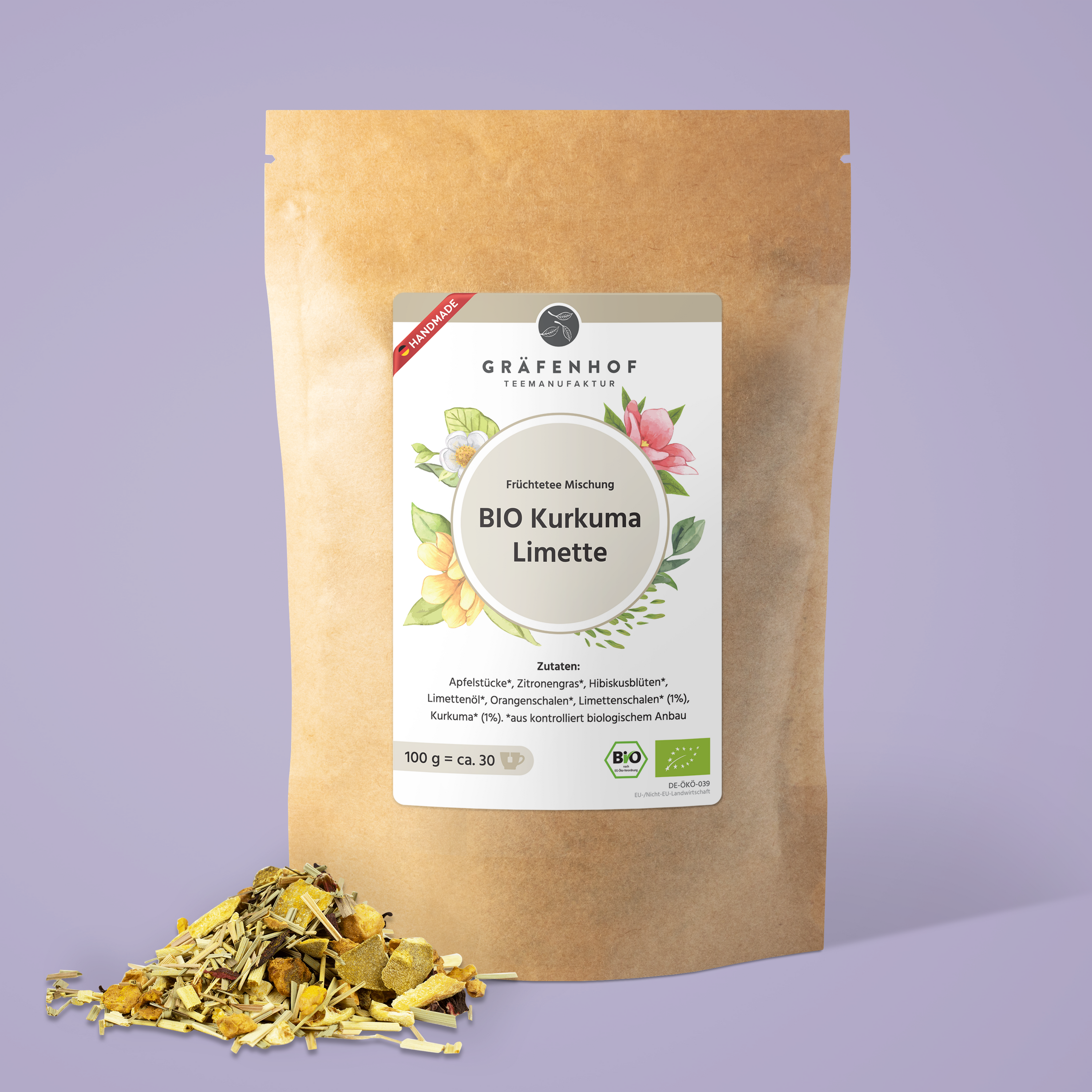 BIO Früchtetee Kurkuma Limette · 100 g lose
