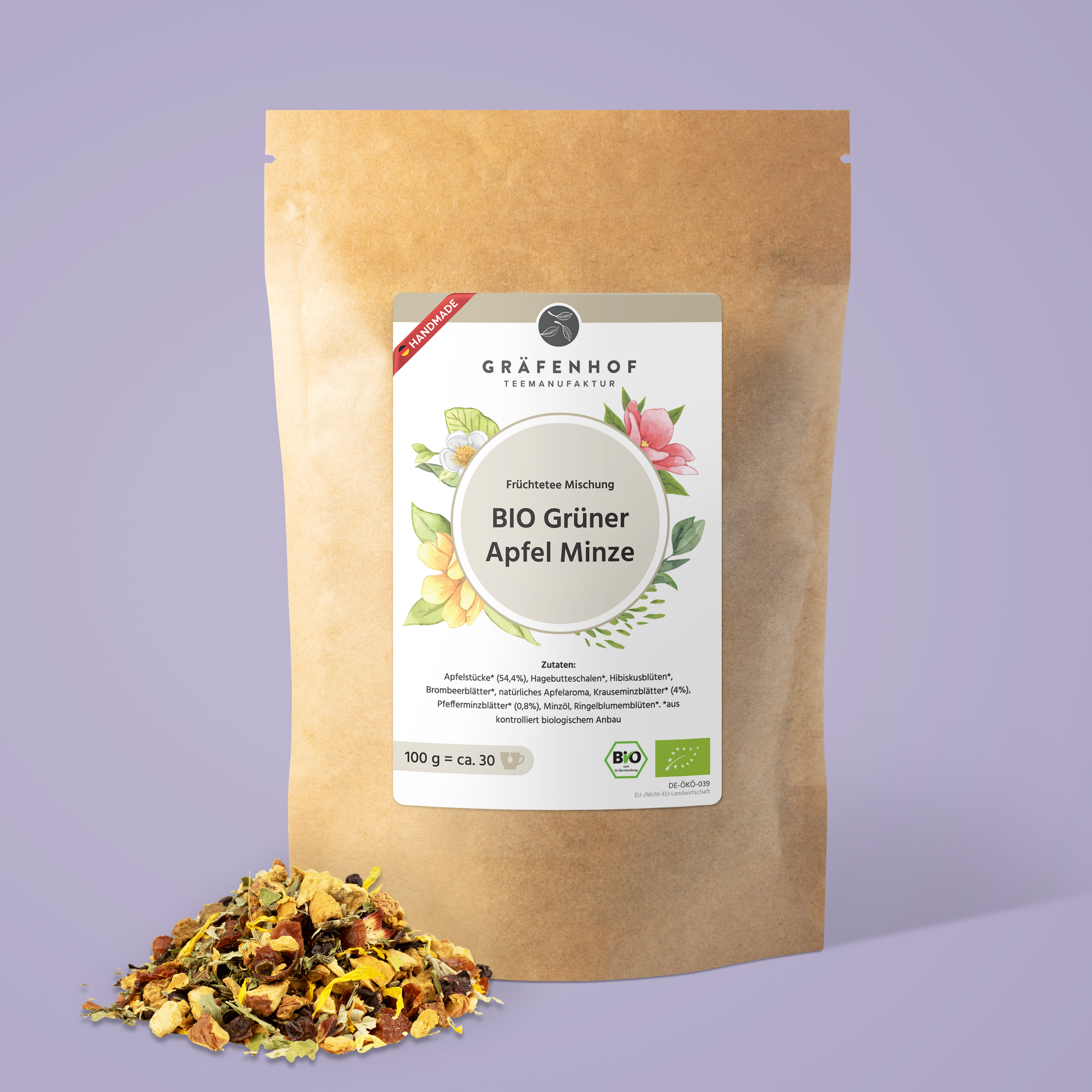 BIO Grüner Apfel Minze · 100 g lose