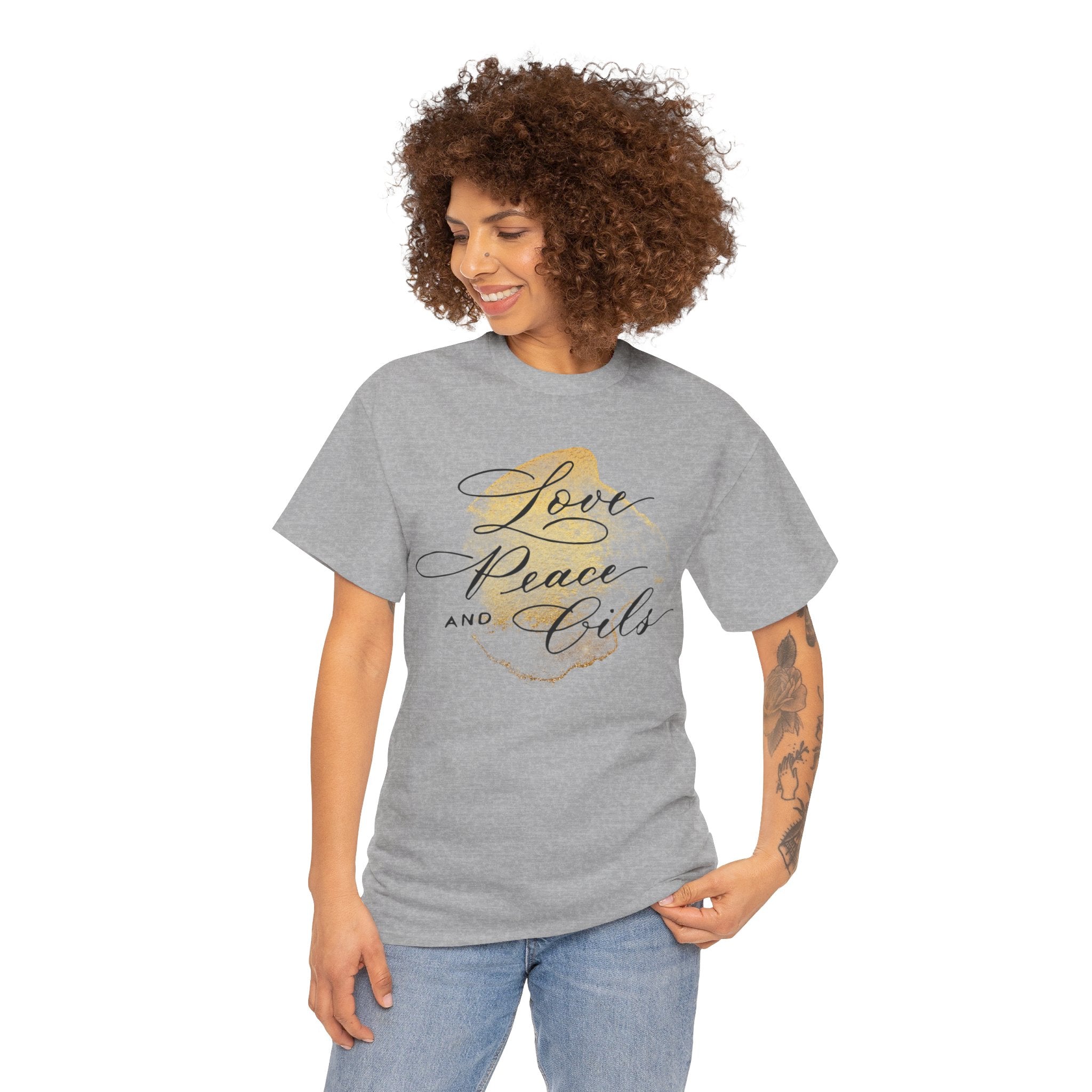 Unisex T-Shirt "Love, Peace & Oils"