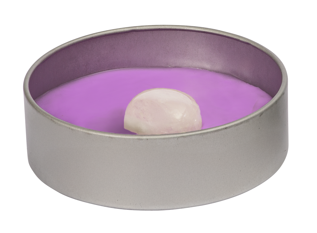 Omm for you · Zen-Knete mit Rosenquarz · violett