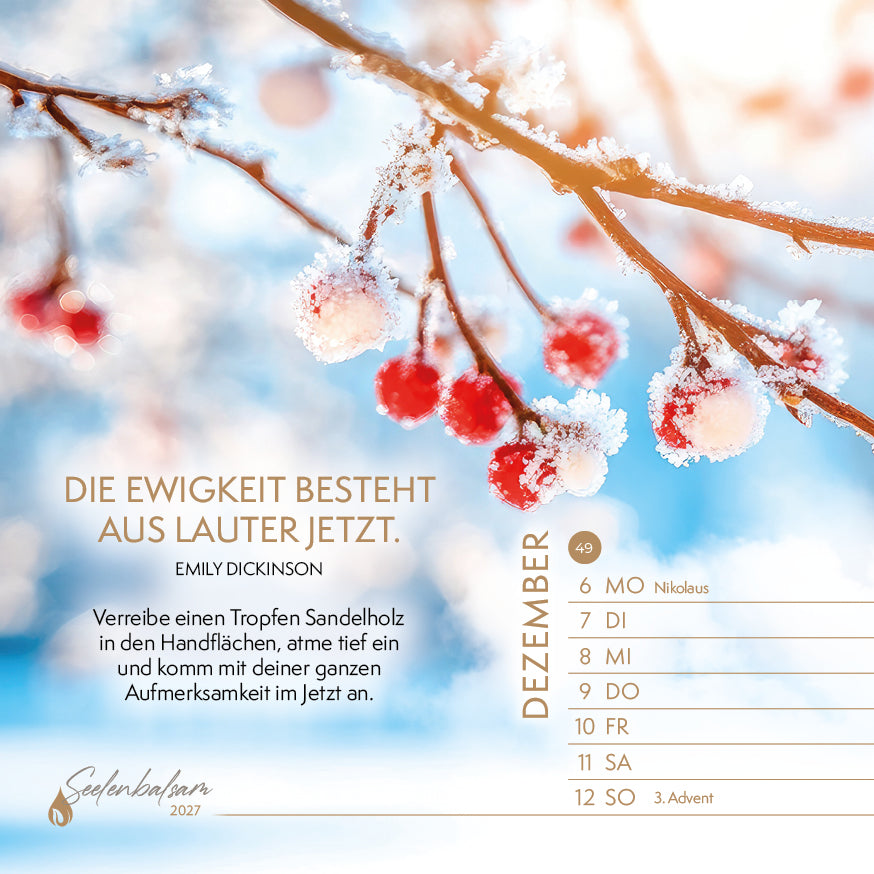 Tischkalender "Seelenbalsam · Essenzielle Lebensfreude 2027"