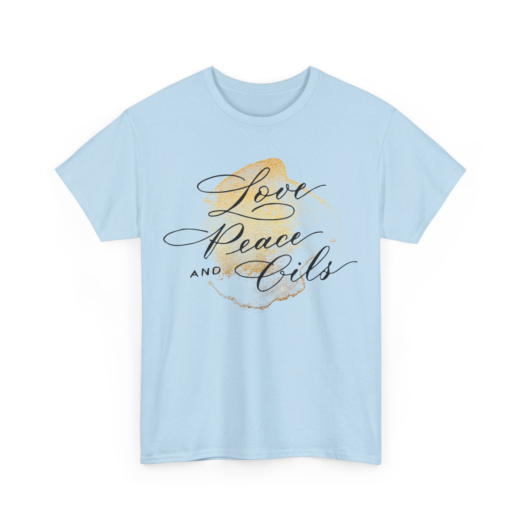 Unisex T-Shirt "Love, Peace & Oils"