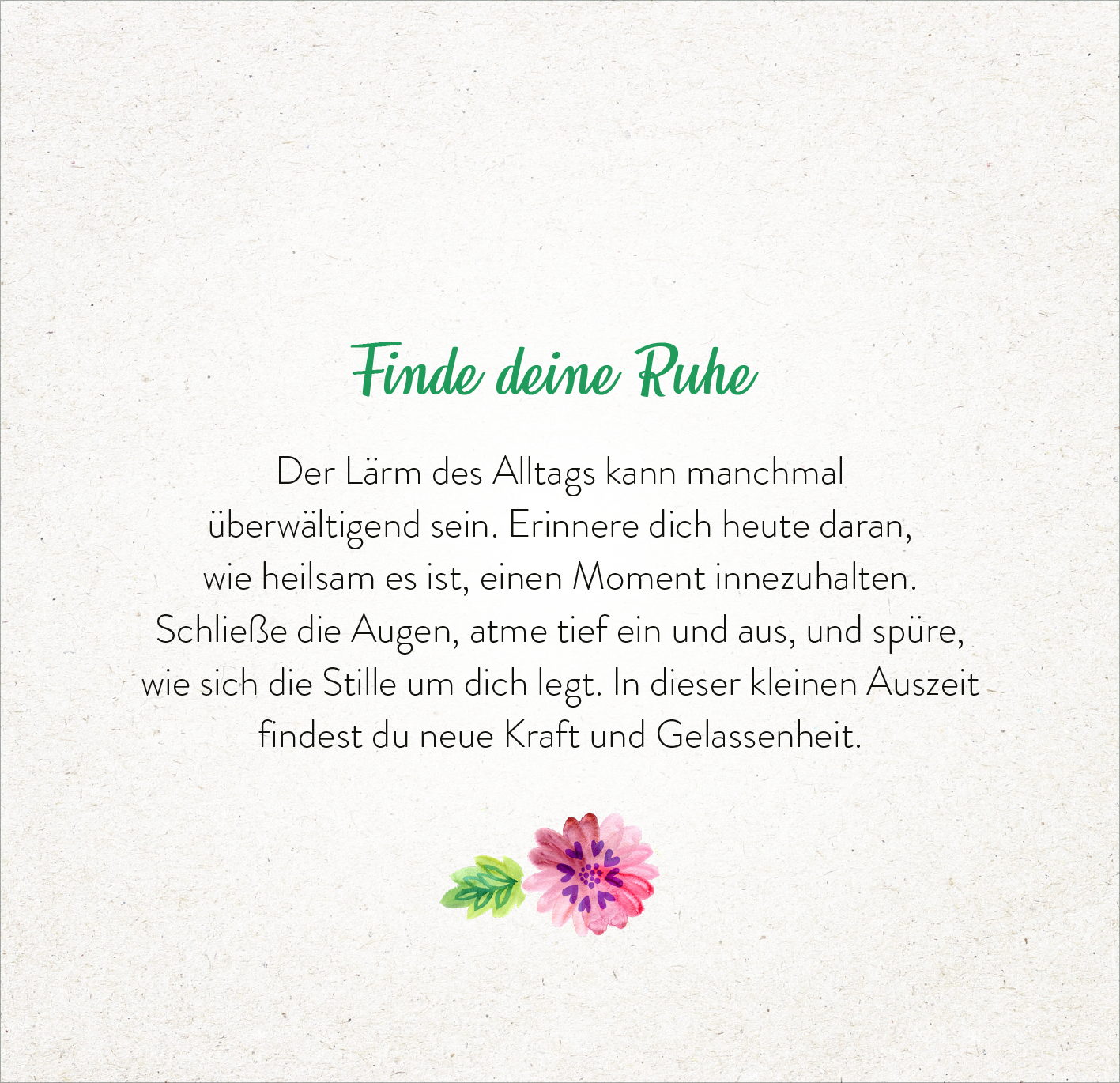 365 Tage einatmen. Ausatmen. Lächeln.