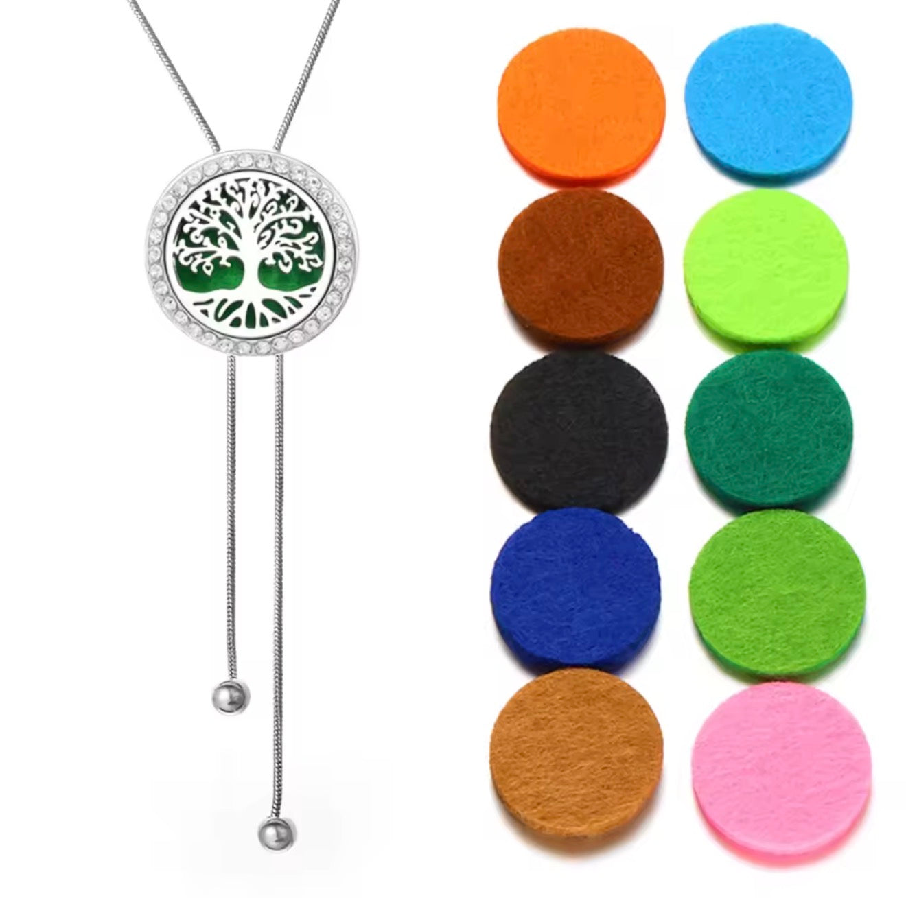 Diffuser-Kette „Baum des Lebens“ silber