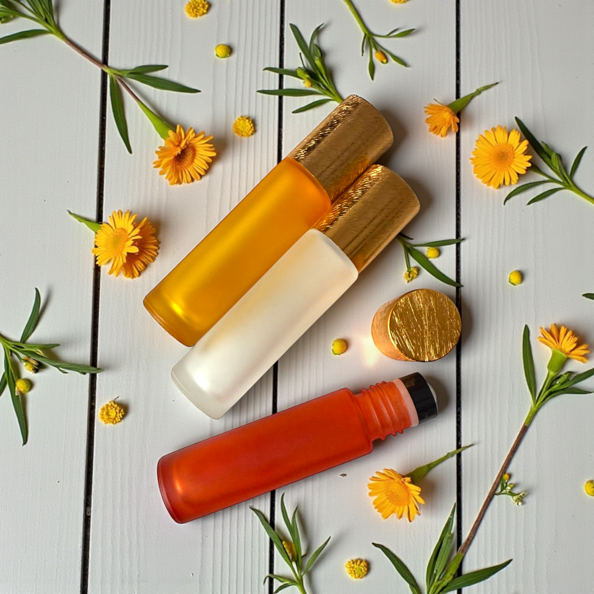 3er-Set Roll On Flaschen SUNSHINE 10 ml