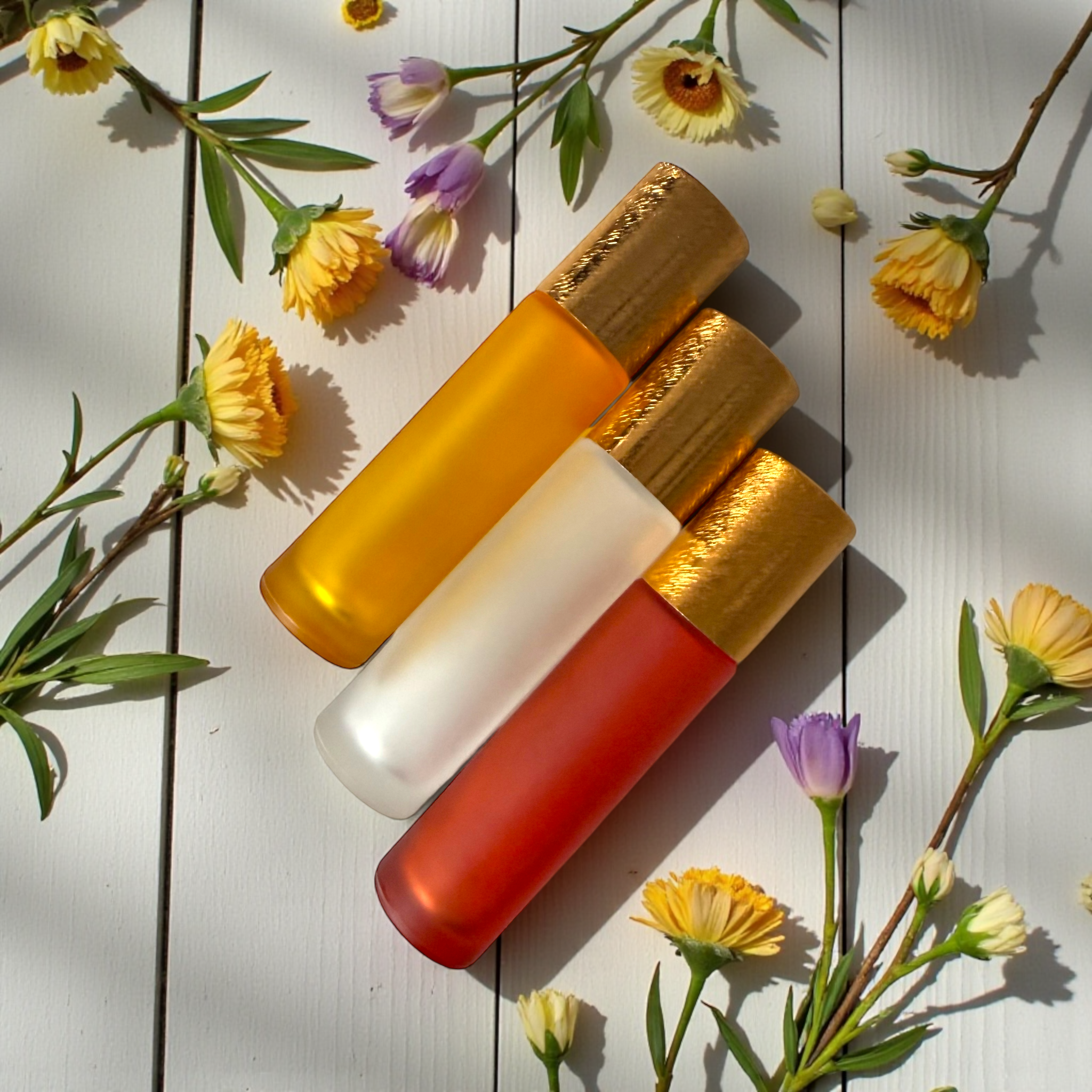 3er-Set Roll On Flaschen SUNSHINE 10 ml