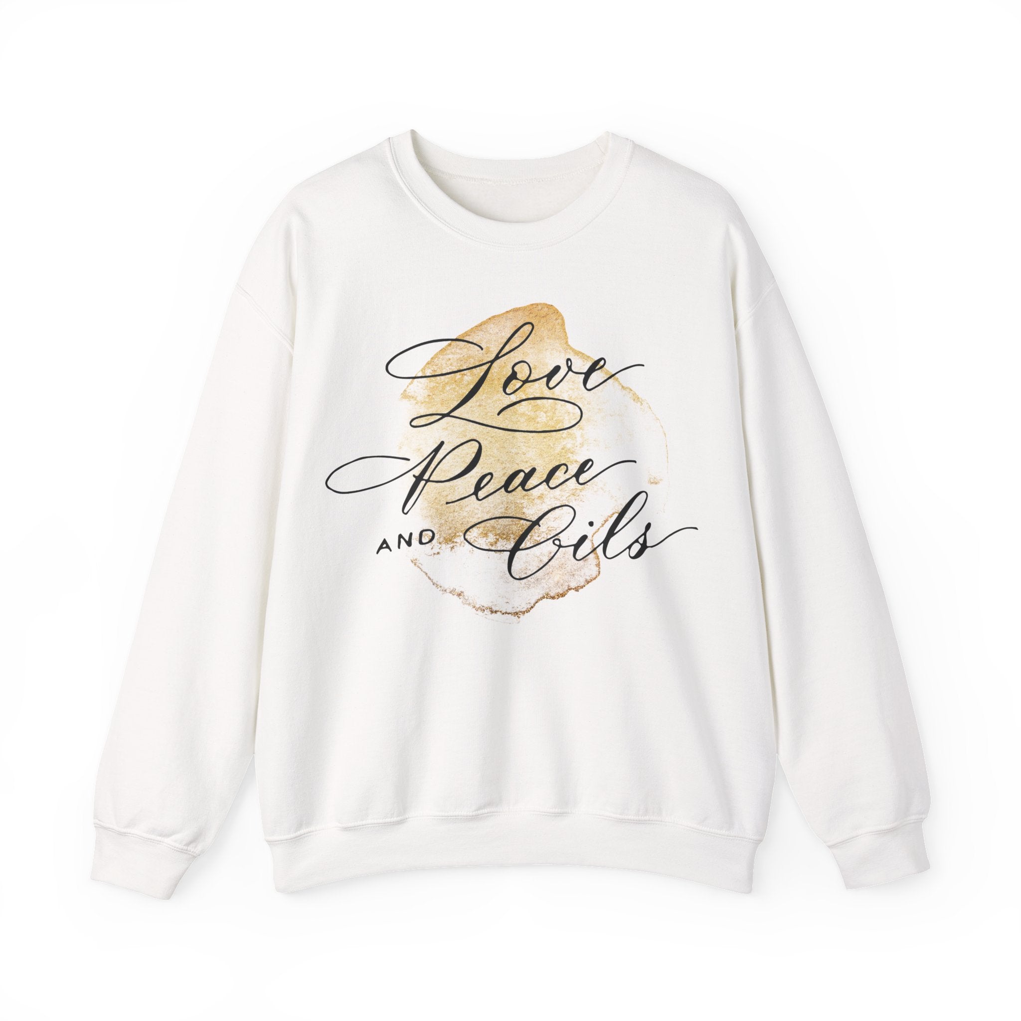 Einzelstück 🍀 Sweatshirt "Love, Peace & Oils" Gr. L