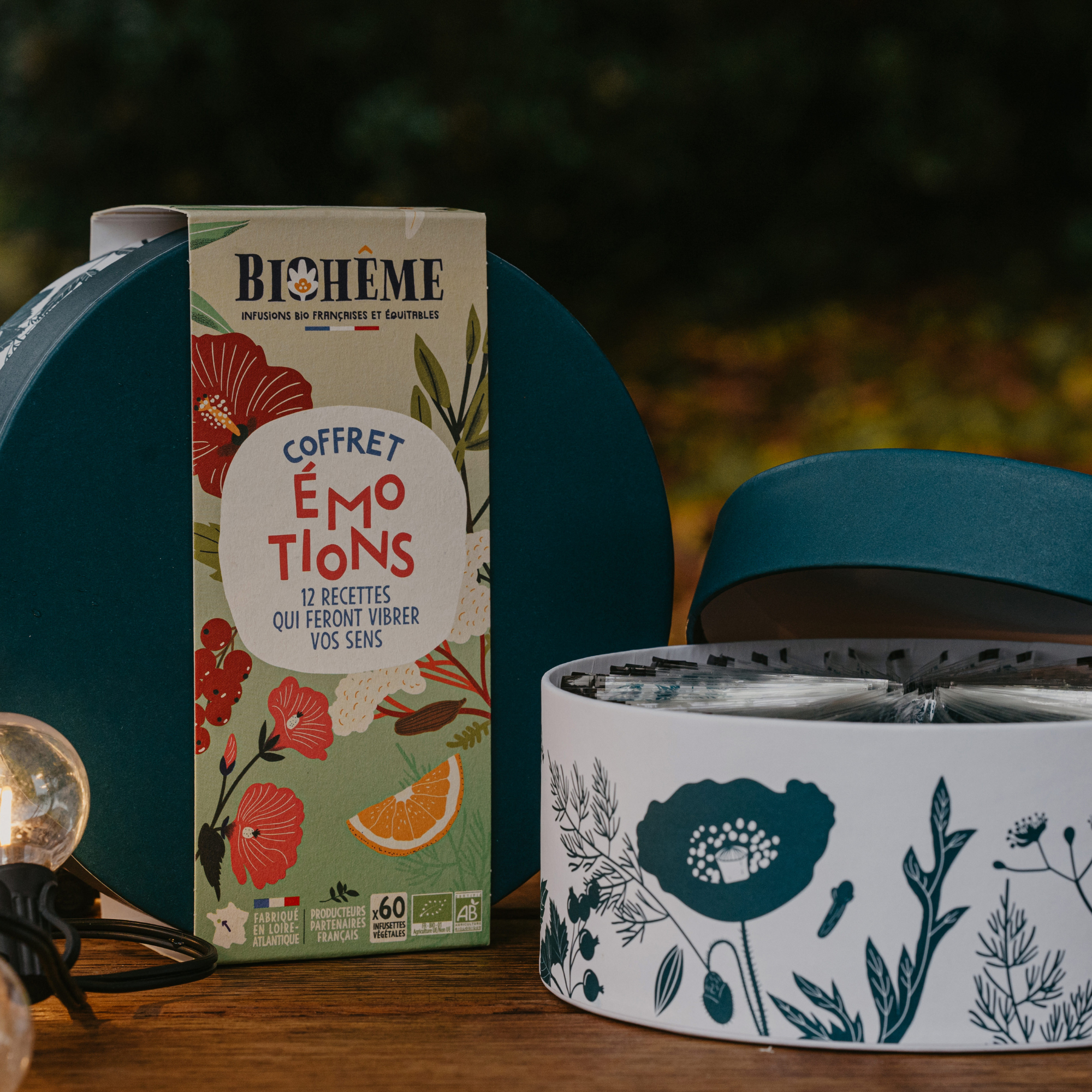 Infusions-Emotions-Set · 60 Bio-Teebeutel · Coffret Émotions