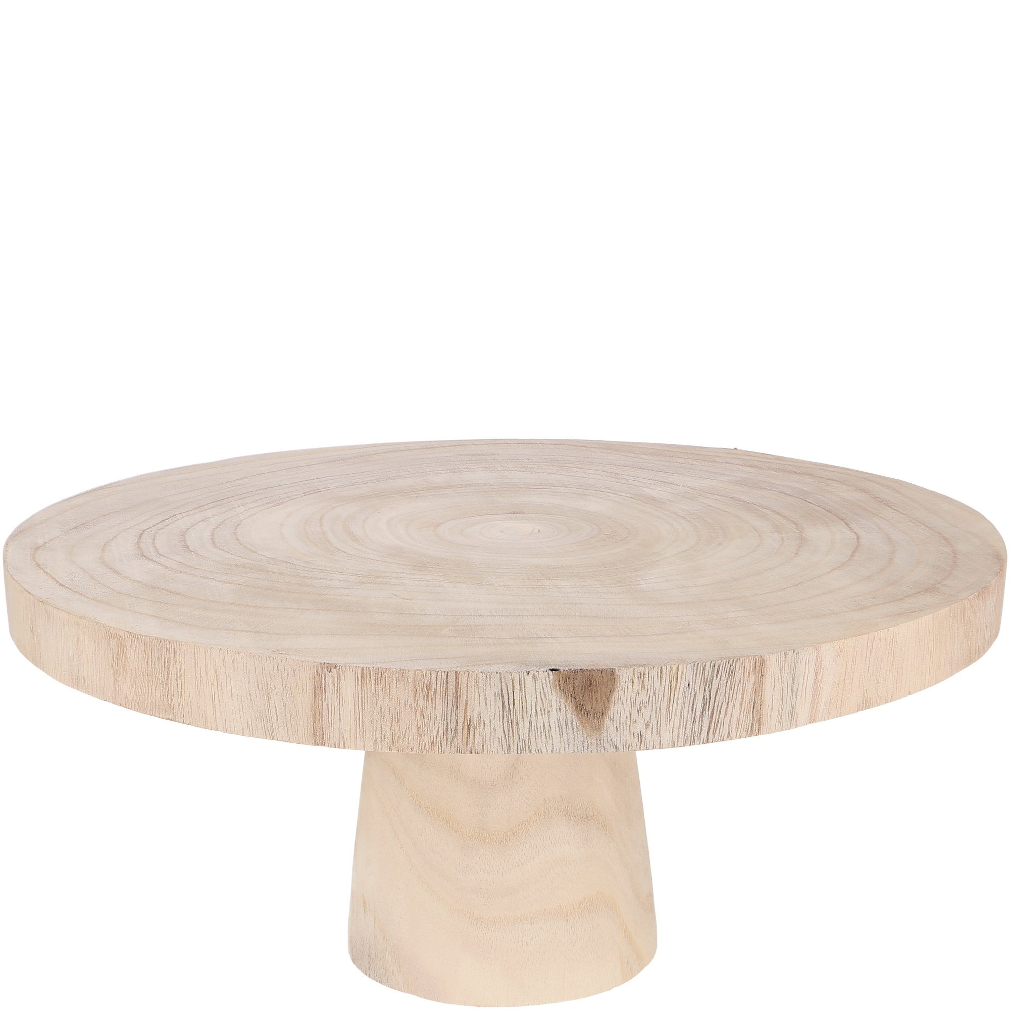 Holz Teller Blair, auf Fu, D35cm, H16cm, Konische