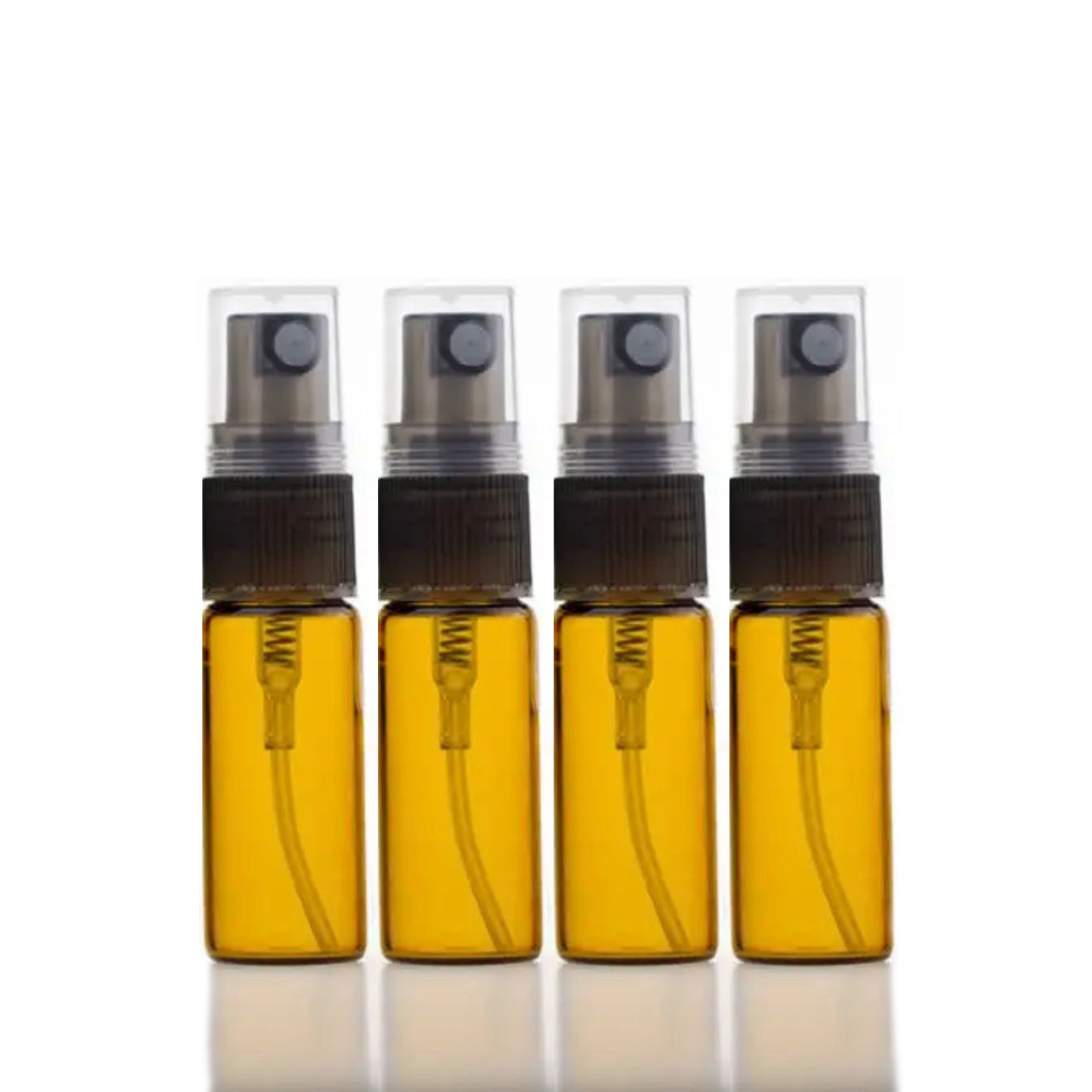 4er-Set Mini-Sprühflasche BASIC 5 ml braun