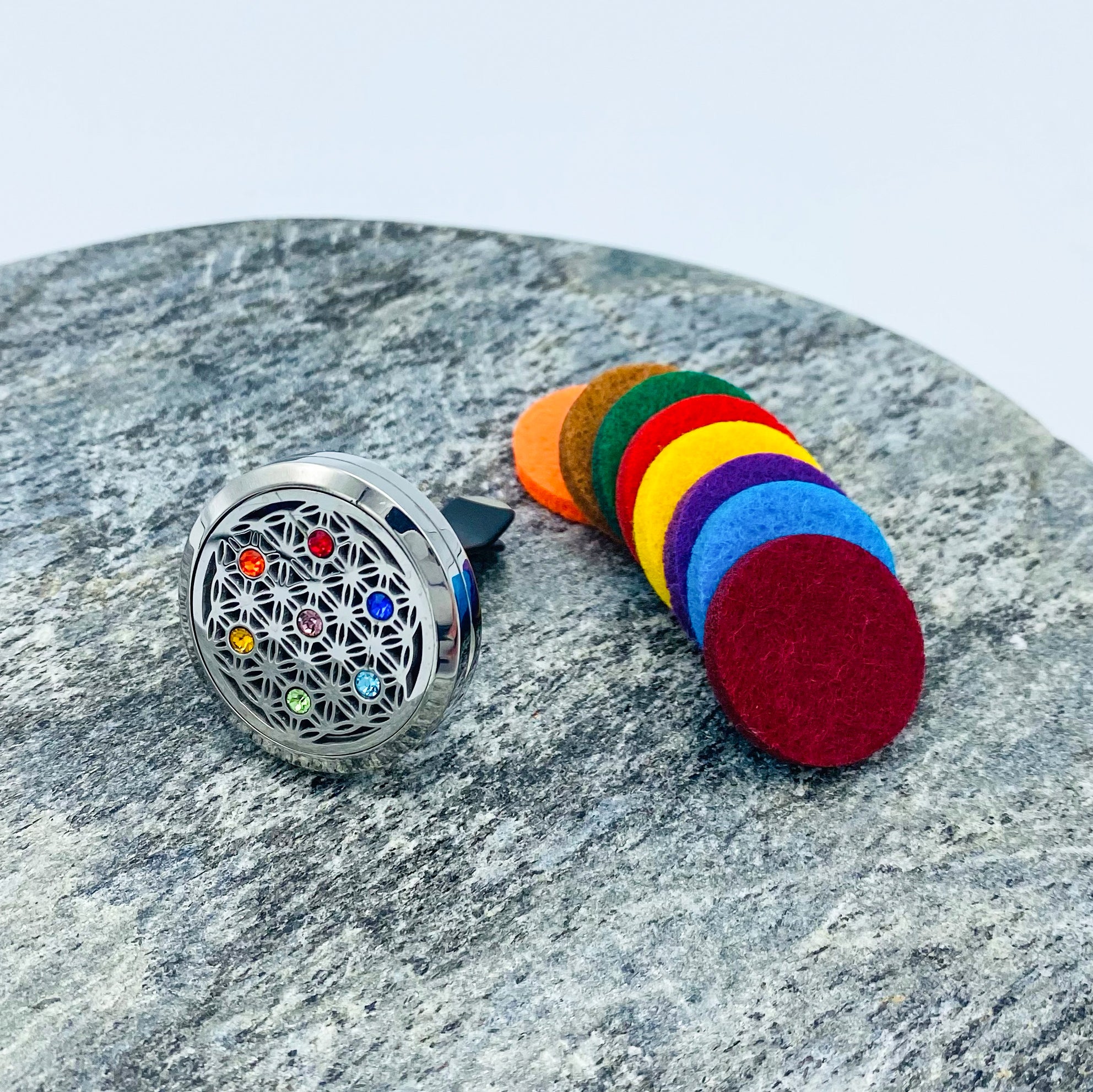 Auto Diffuser Medaillon „Blume des Lebens“