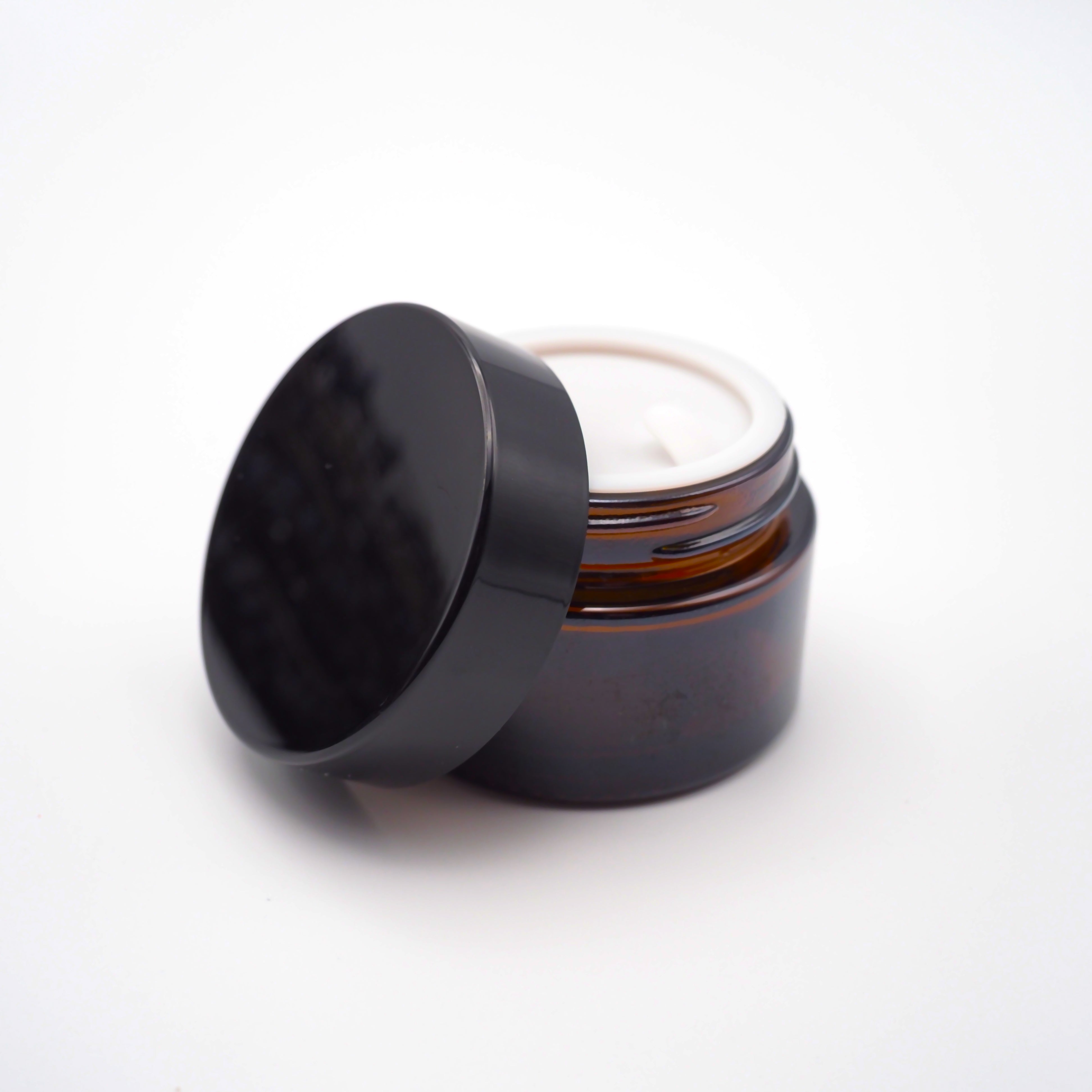 Leere Cremedosen Glas amber (versch. Größen)