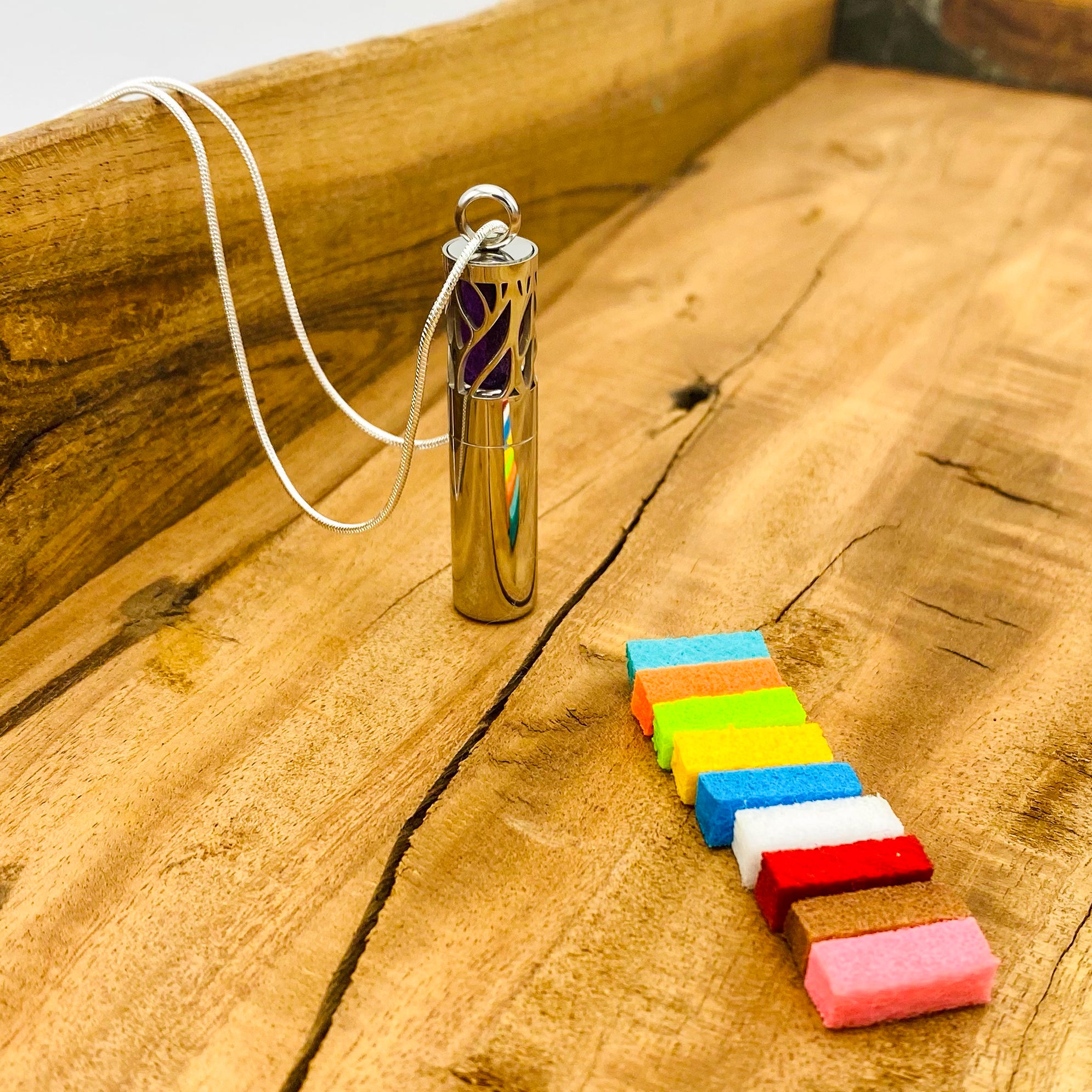 Diffuser-Kette „Leaf“ silber